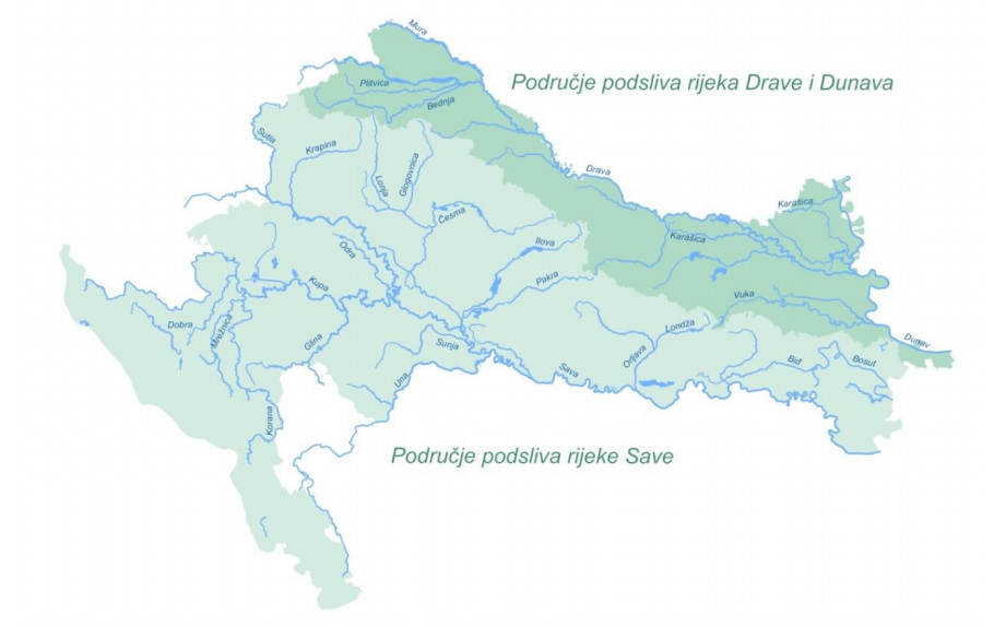 riječna karta hrvatske Rijeke crnomorskog sliva (slijeva)   DINARSKO GORJE riječna karta hrvatske