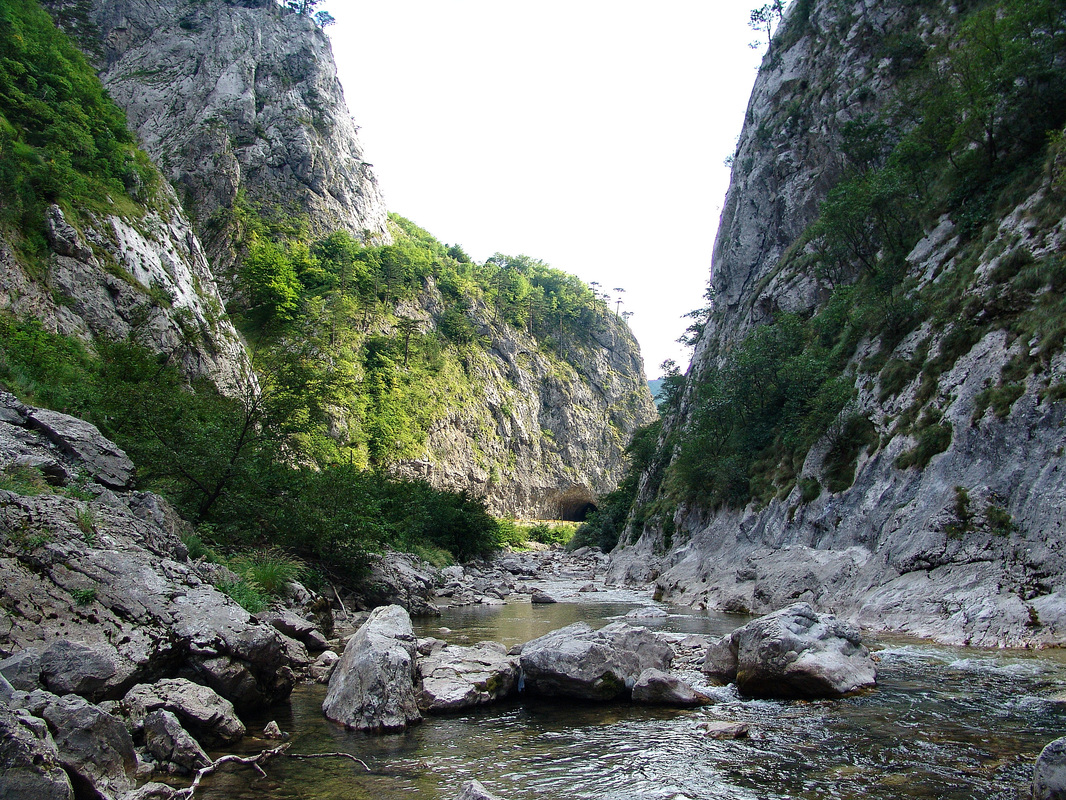 Kanjon Sutjeske. Dio kanjona južno od Tjentišta