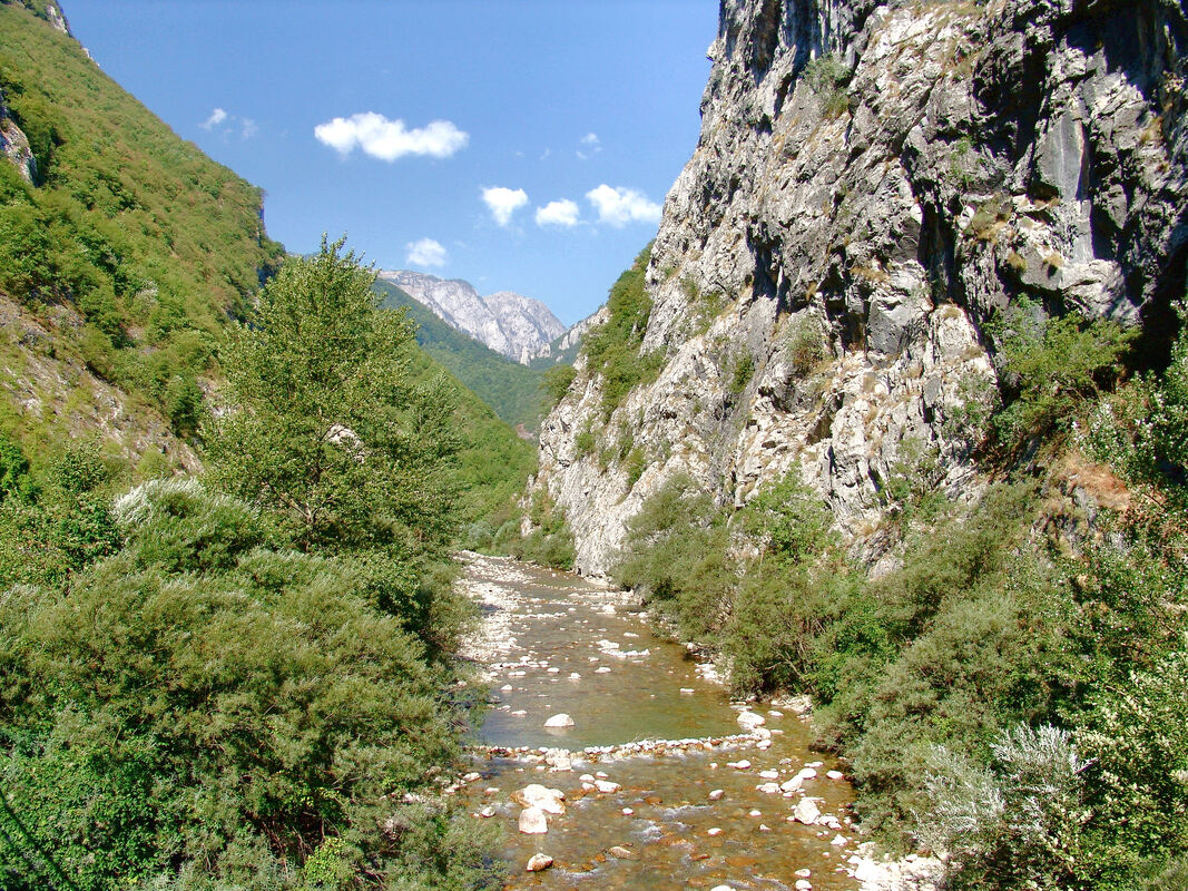 Rijeka Pećka Bistrica u dijelu toka kroz Rugovsku klisuru