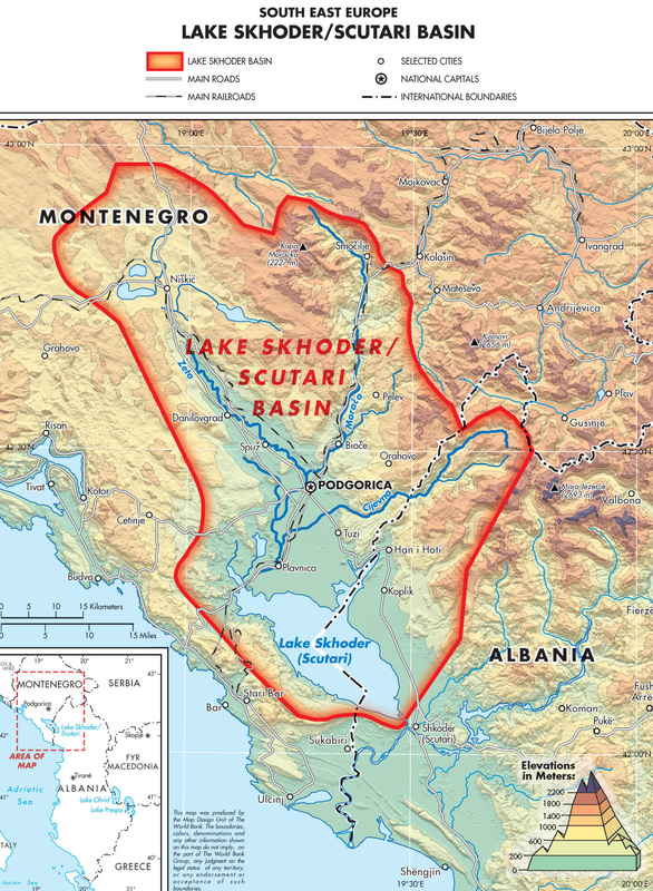 skadarsko jezero karta Slivovi Skadarskog bazena   DINARSKO GORJE skadarsko jezero karta