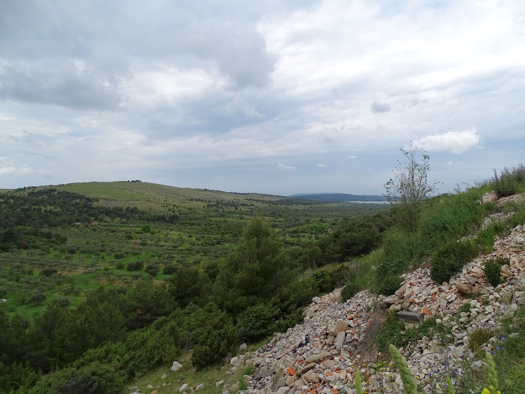 Donje polje i brijeg Brnistrovo (116 m), lijevo