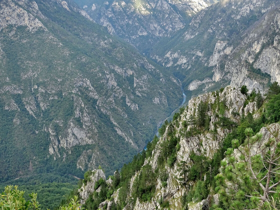 Pogled s Ćurevca na kanjon rijeke Tare