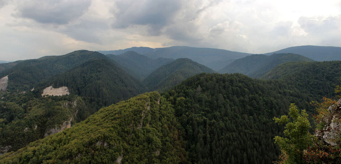Pogled na sjeveroistočne padine  Jadovnika s ceste Drvar-Resanovci