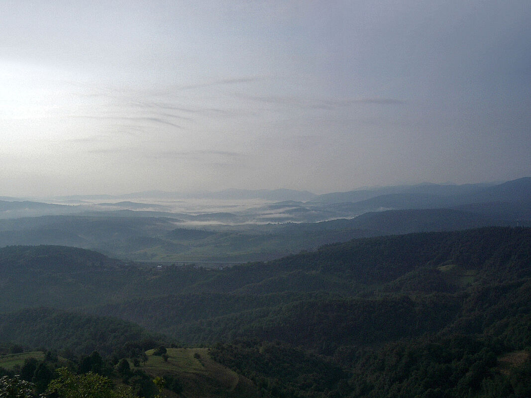 Pogled od Modruš-grada prema Plaščanskoj dolini