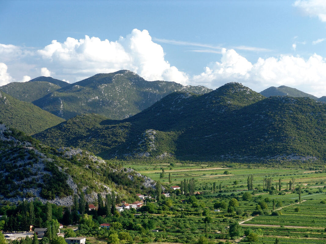 Pogled s obronaka Pozle gore. U podnožju je naselje Kobiljača.