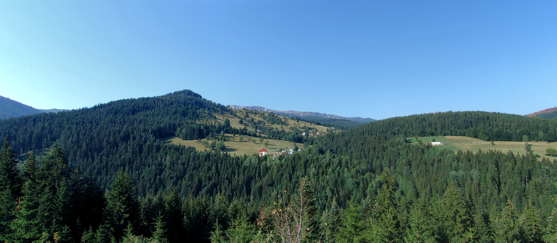 Naselje Donji Bukelj na padinama Muratovog brda (1562 m)